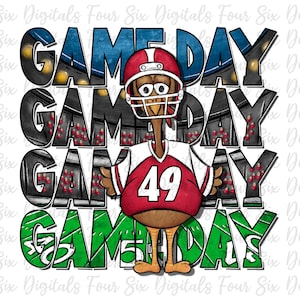 Game Day Turkey png, Football png, Thanksgiving Sublimation, DTG/DTF Designs, San Francisco Football, Thanksgiving Football, Turkey Football
