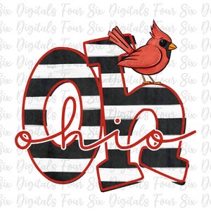Ohio png, Ohio Cardinal png, OH, Ohio DTF Design, Ohio Digital Download, OH png, U.S. States png, Cardinal png, Ohio State Bird