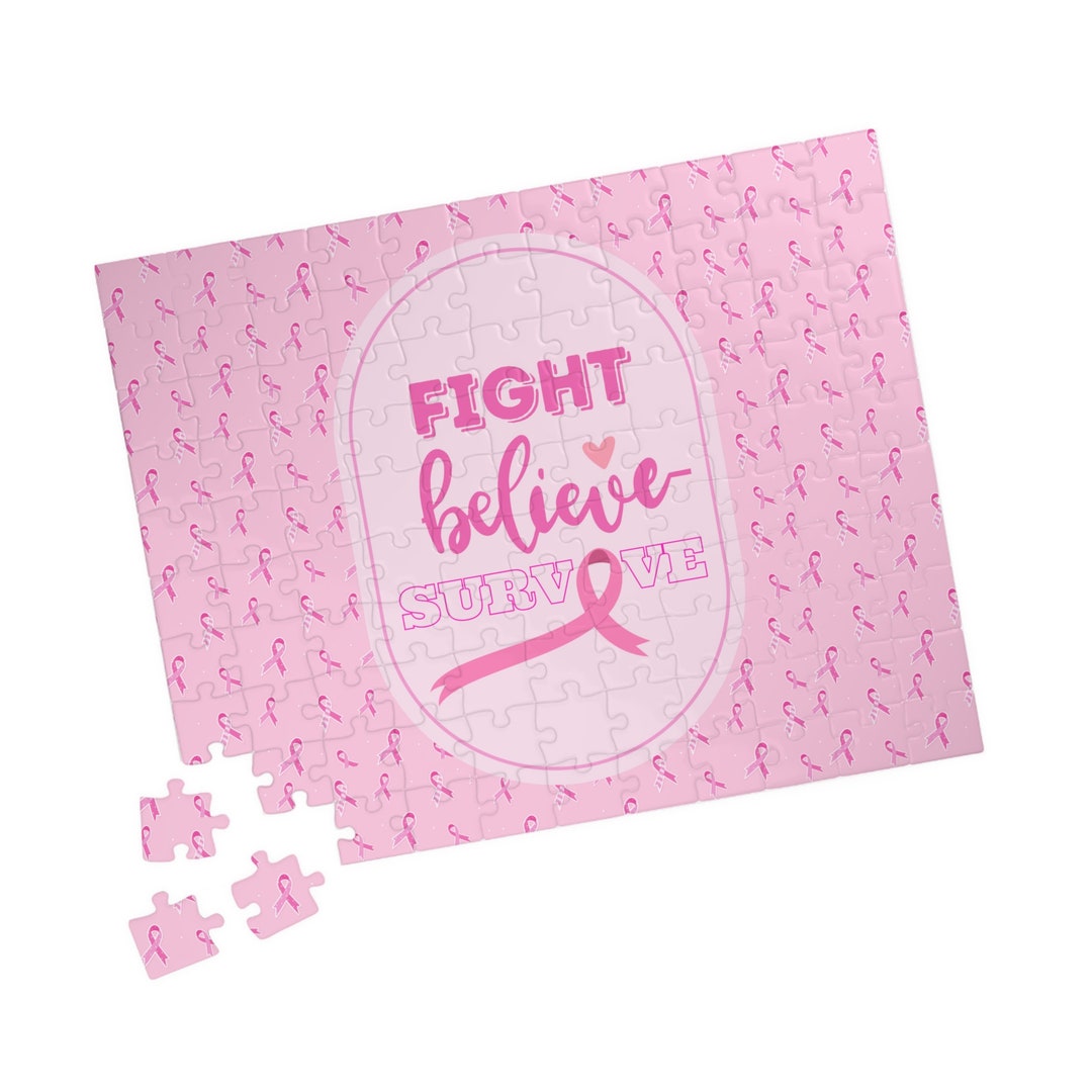 Pink Ribbon Puzzle 110 252 500 1014piece Etsy