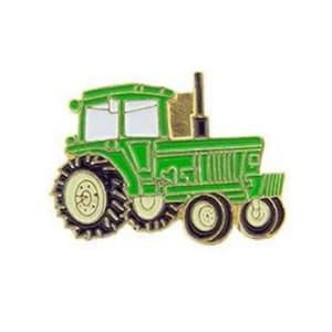 Custom Made Gothic Lapel Pins Tractor Excavator Construction Bulldozers Crawler Dozer Vintage Gift for Men Pinbacks Green