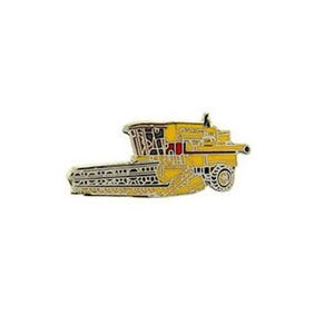Custom Made Gothic Lapel Pins Holland Backhoe Tractor Excavator Construction Bulldozer Crawler Dozer Vintage Gift for Men Pinbacks Yellow