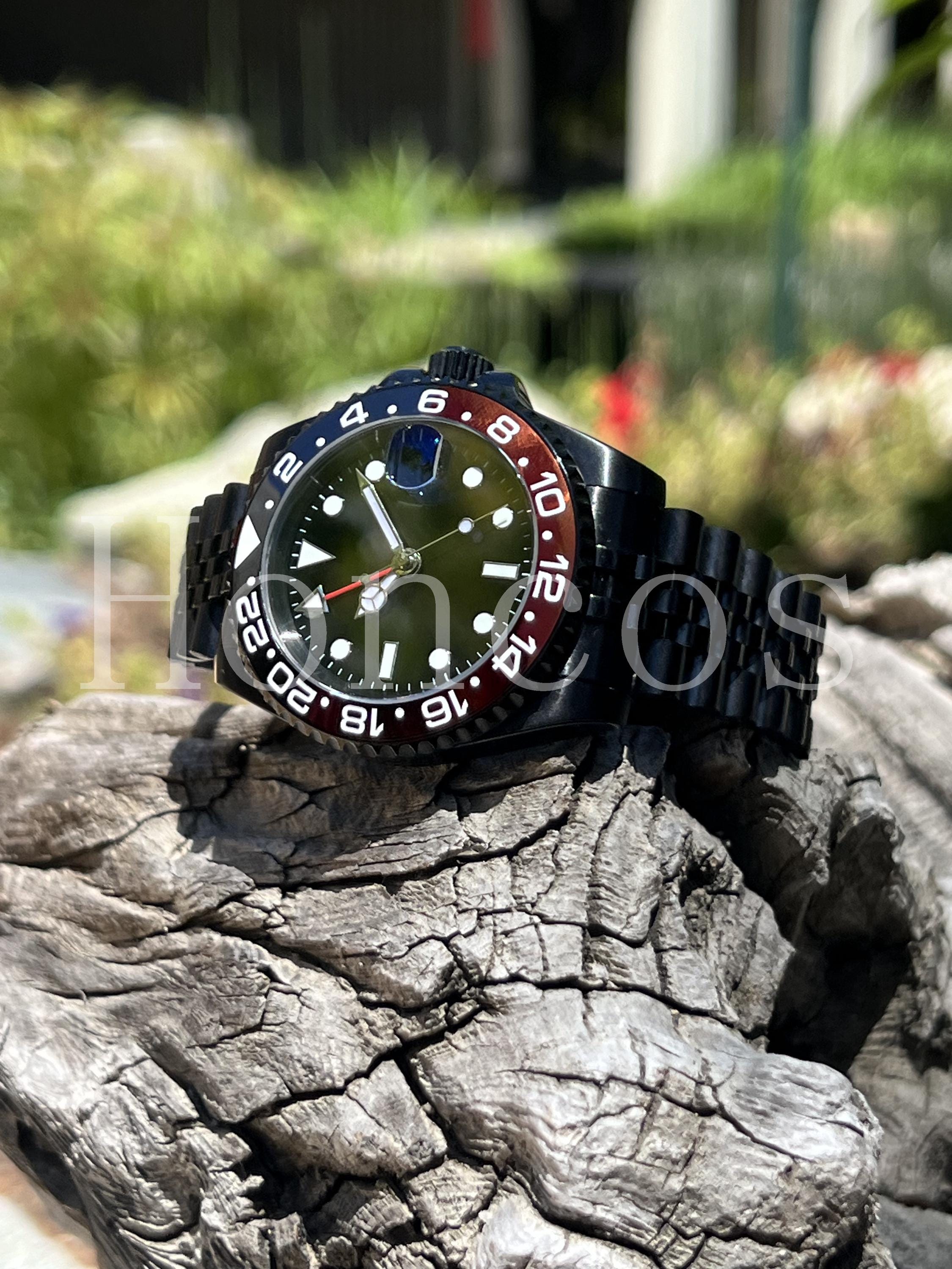 Custom Made MODS Watch Gmt-master II Style NH34 Movement Black