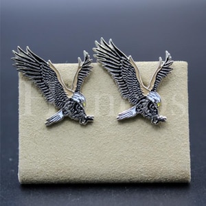 Bald Eagle Custom Made Cufflinks Wildlife Patriotic Vintage Jewelry Gift for Men