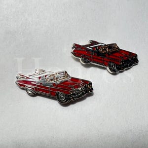 Custom Made Cufflinks Handmade DIY Red Cadillac Convertible Coupe Classic Vintage Off-road SUV Holiday Gift For Him