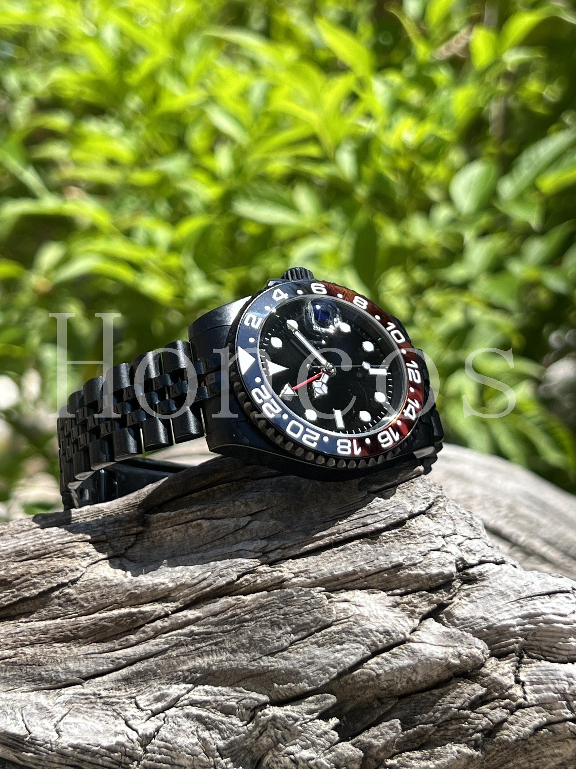 Custom Made MODS Watch Gmt-master II Style NH34 Movement Black