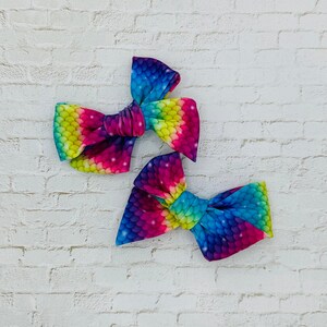 Arco RAINBOW MERMAID con clip de cocodrilo (arco de sirena arco iris, arco arco iris, arco de sirena, arco)