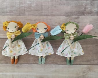 Handmade charm tulip doll