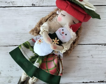 Handmade  Christmas doll white