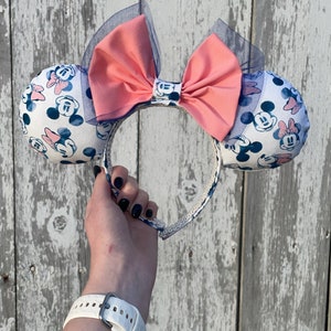 Navy and Pink Minnie and Mickey
