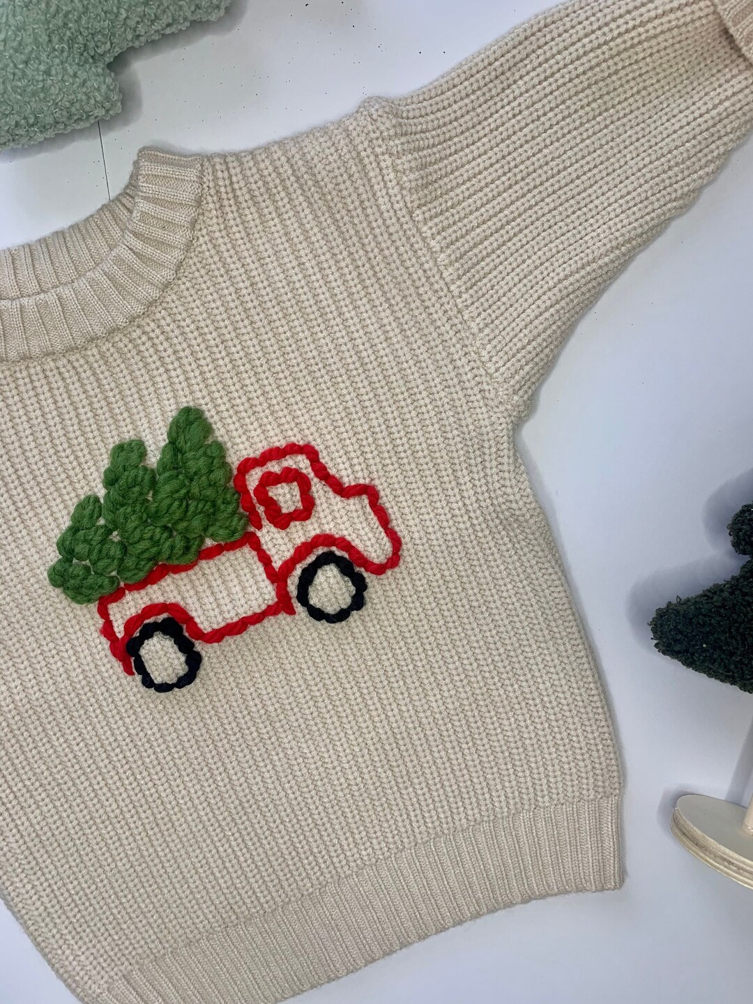 Christmas Truck Embroidered Baby and Toddler Sweater Custom Embroidered ...