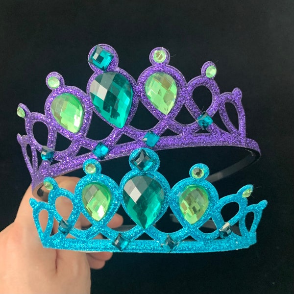 Peacock crown set,peacock elastic headband,peacock costume,peacock accessory,teal,blue,green,piurple crown headband,ice skating headband