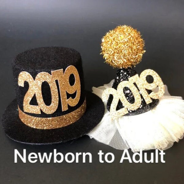 2023 hat,2023 cone hat,kid,baby new years photo prop,elastic headband,2023 party,gift for grand daughter,new years hat,new years conehat