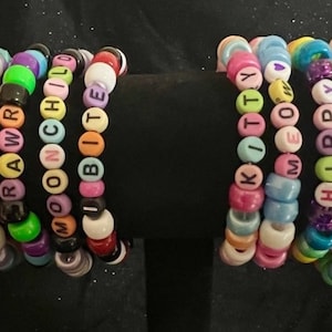 15 pack Kandi bracelet, EDM, PLUR, Rave, Festival accessories, Pony beads, Kandi pattern friendship bracelet