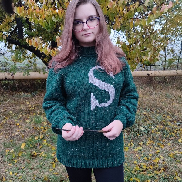 Personalized Christmas Weasley Sweater – Cozy Wool Knit for a Magical Holiday! Handmade monogram sweater