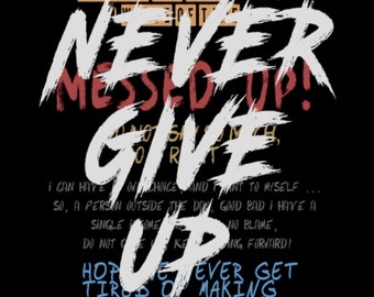 Never Give up png