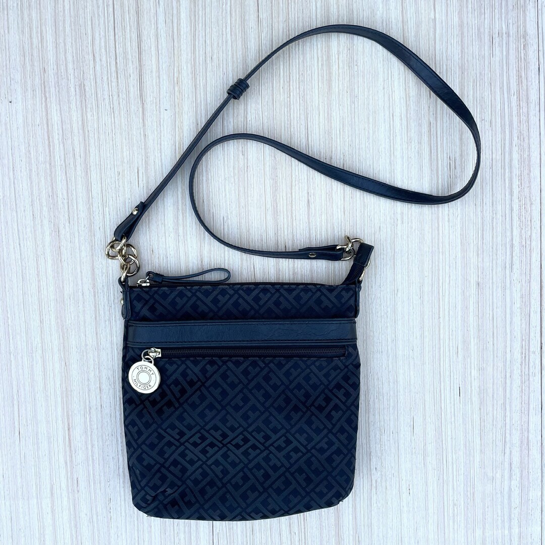 Tommy Hilfiger Xbody Logo Black Crossbody Bag Purse Handbag Etsy