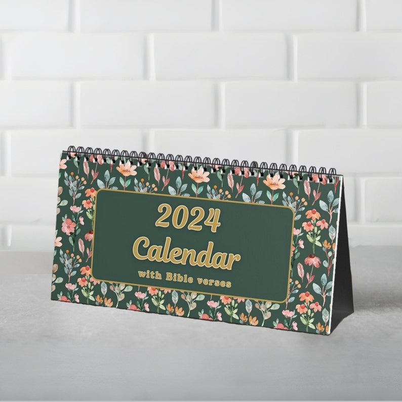 2024 Custom Bible Verse Desk Calendar, Christian Scripture Calendar
