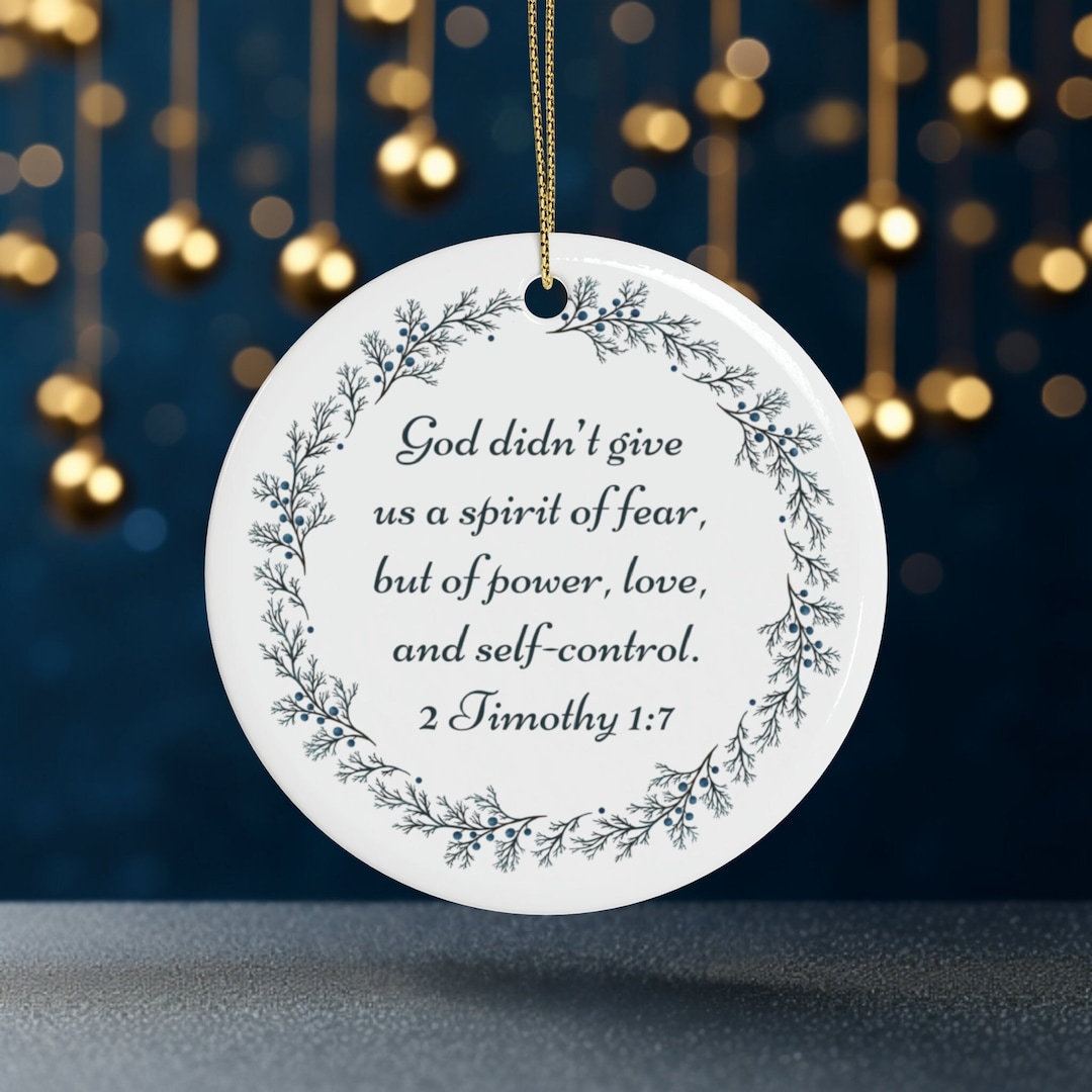 2 Timothy 17 Bible Christmas Ornament Bible Verse Ornament Etsy