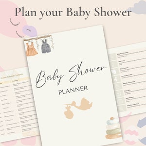 Baby Shower Planner | Short Ideas | Neutral Palette | Timeline  & To Do Ideas | Canva Template