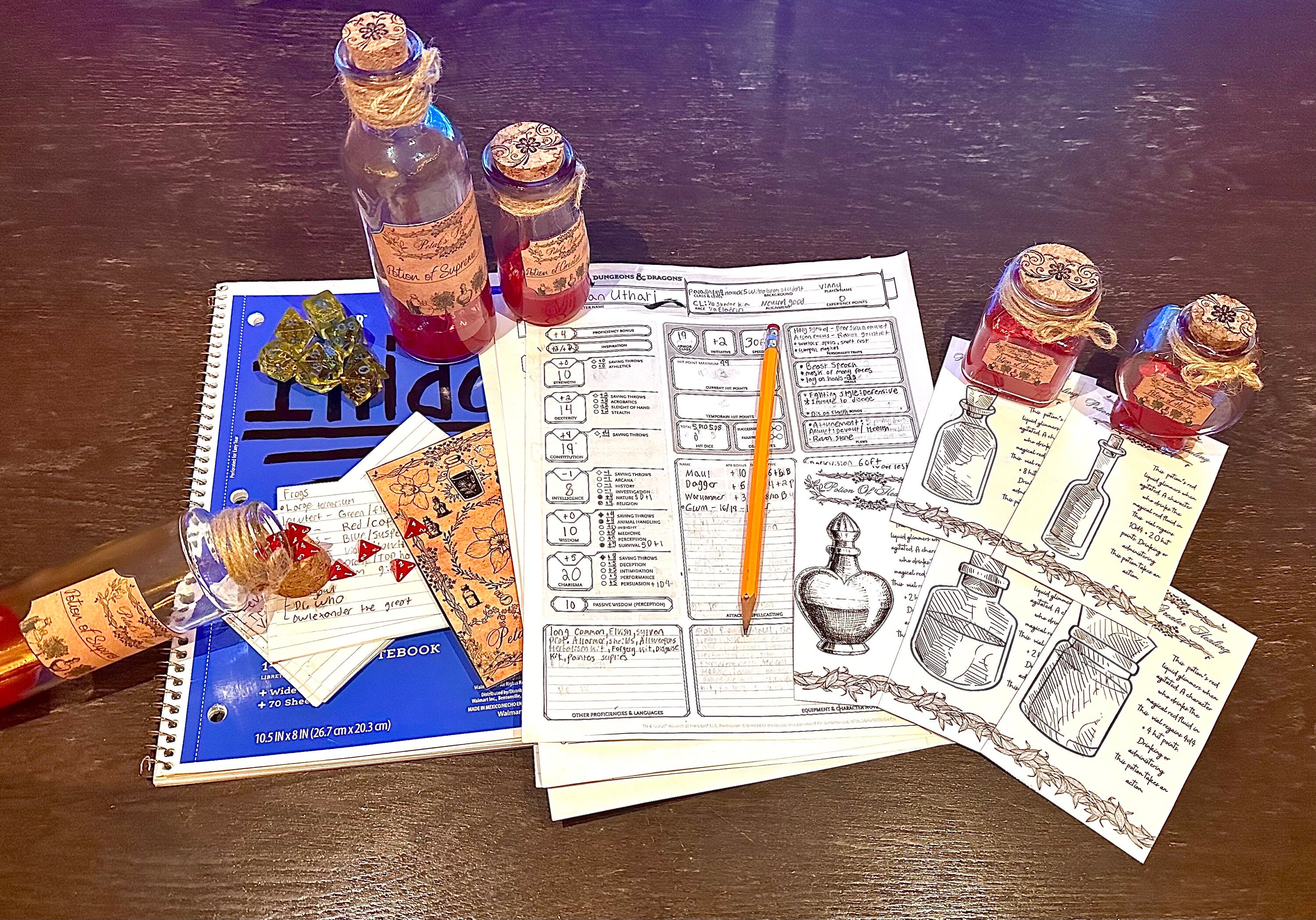 D&amp;D Potion of Healing, Dnd Potion of Healing, Polyhedral Dice Potion of ...
