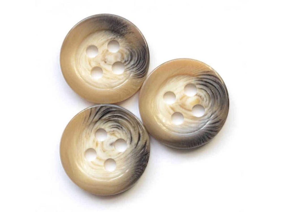 Brown Horn Effect 4 Hole Rim Buttons Sizes 18mm 23mm and 28mm - Etsy UK