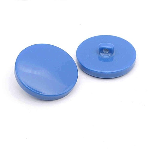 Blue Flat Shank Buttons Size 31mm