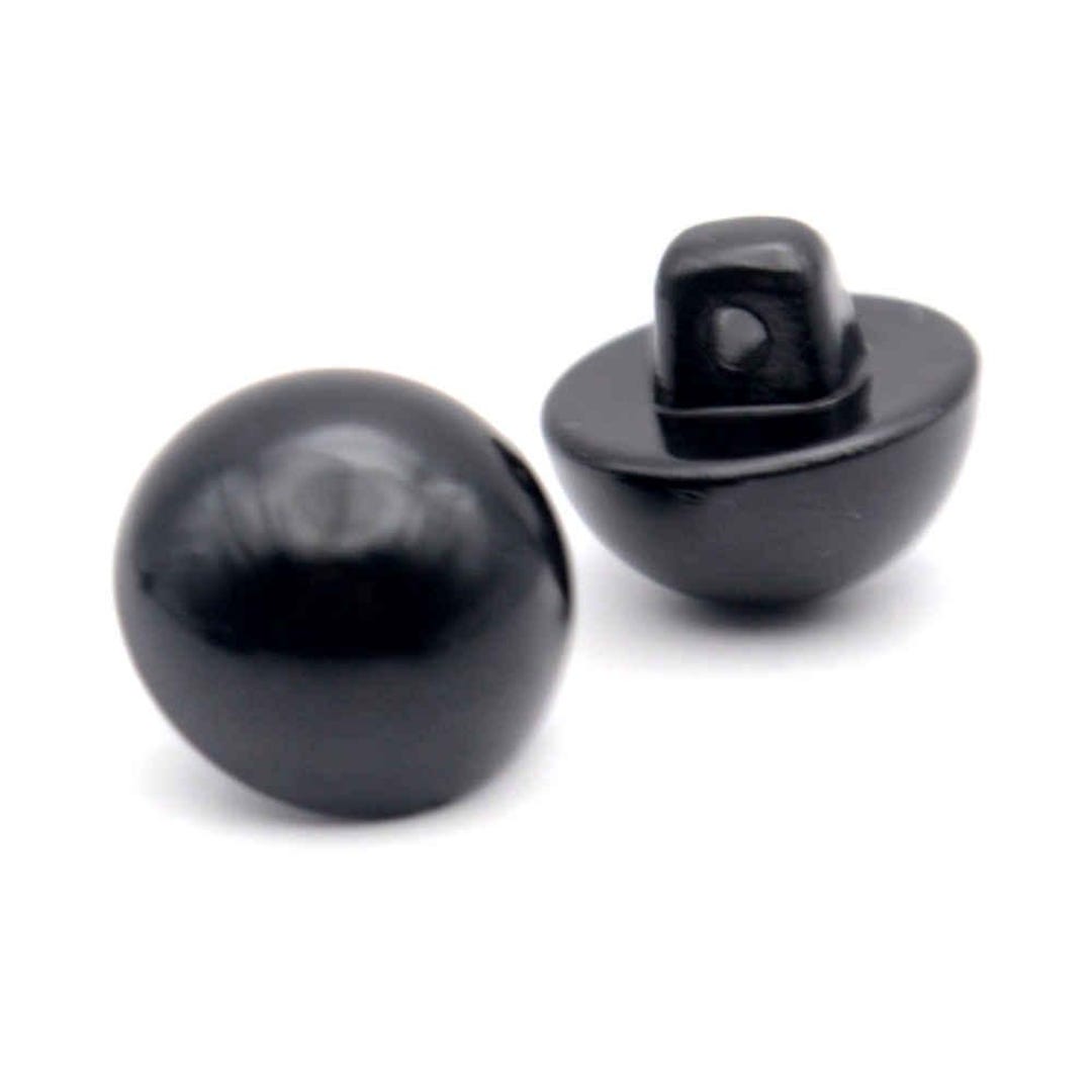 Black Dome Half Ball Shank Buttons Sizes 15mm 18mm and 20mm - Etsy UK
