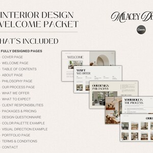 Interior Design Welcome Packet Template | Canva Editable - Etsy