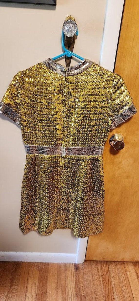 Gold Sequin Party Dress