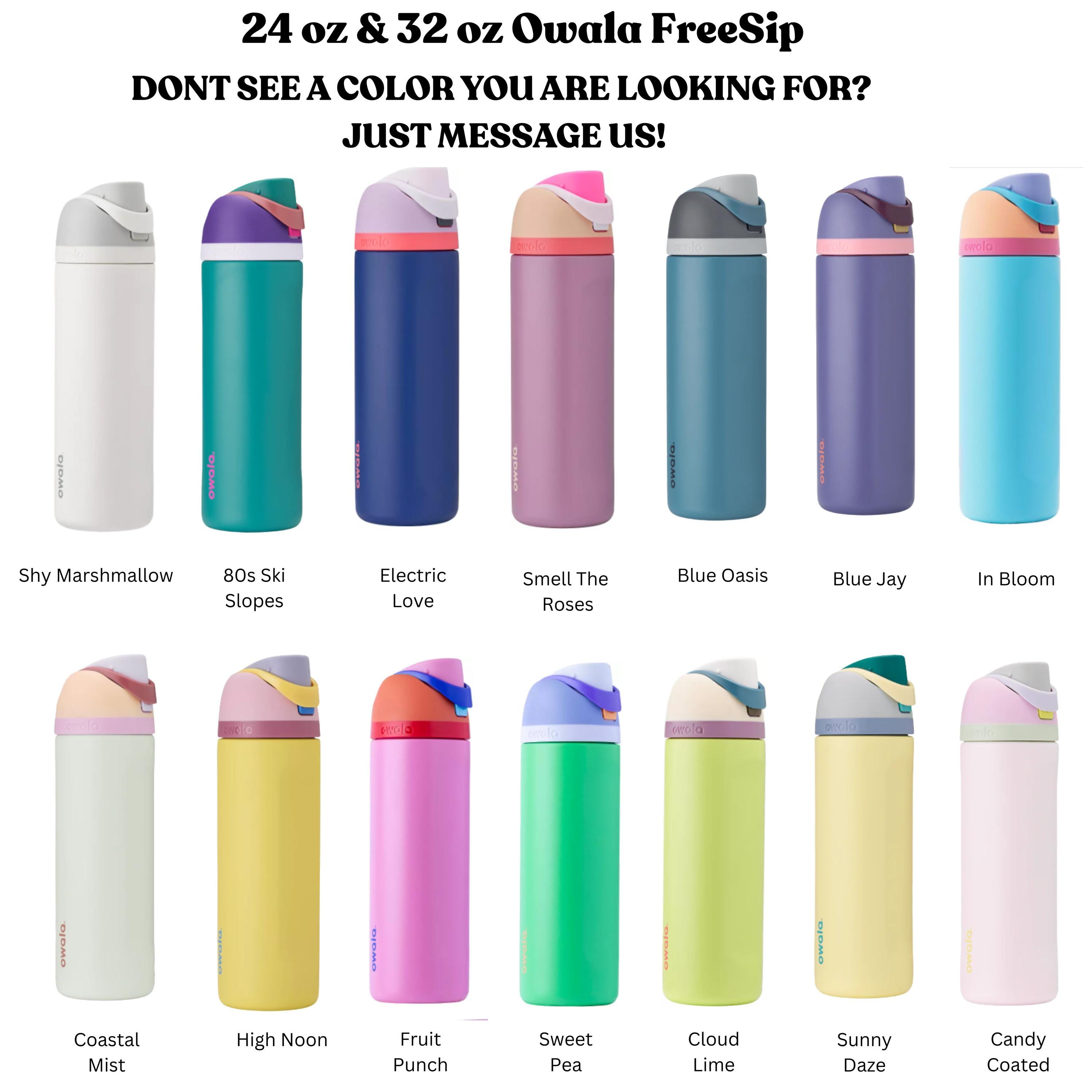 Personalized Authentic Birth Flower Owala Freesip Water Bottle: 24/32 ...