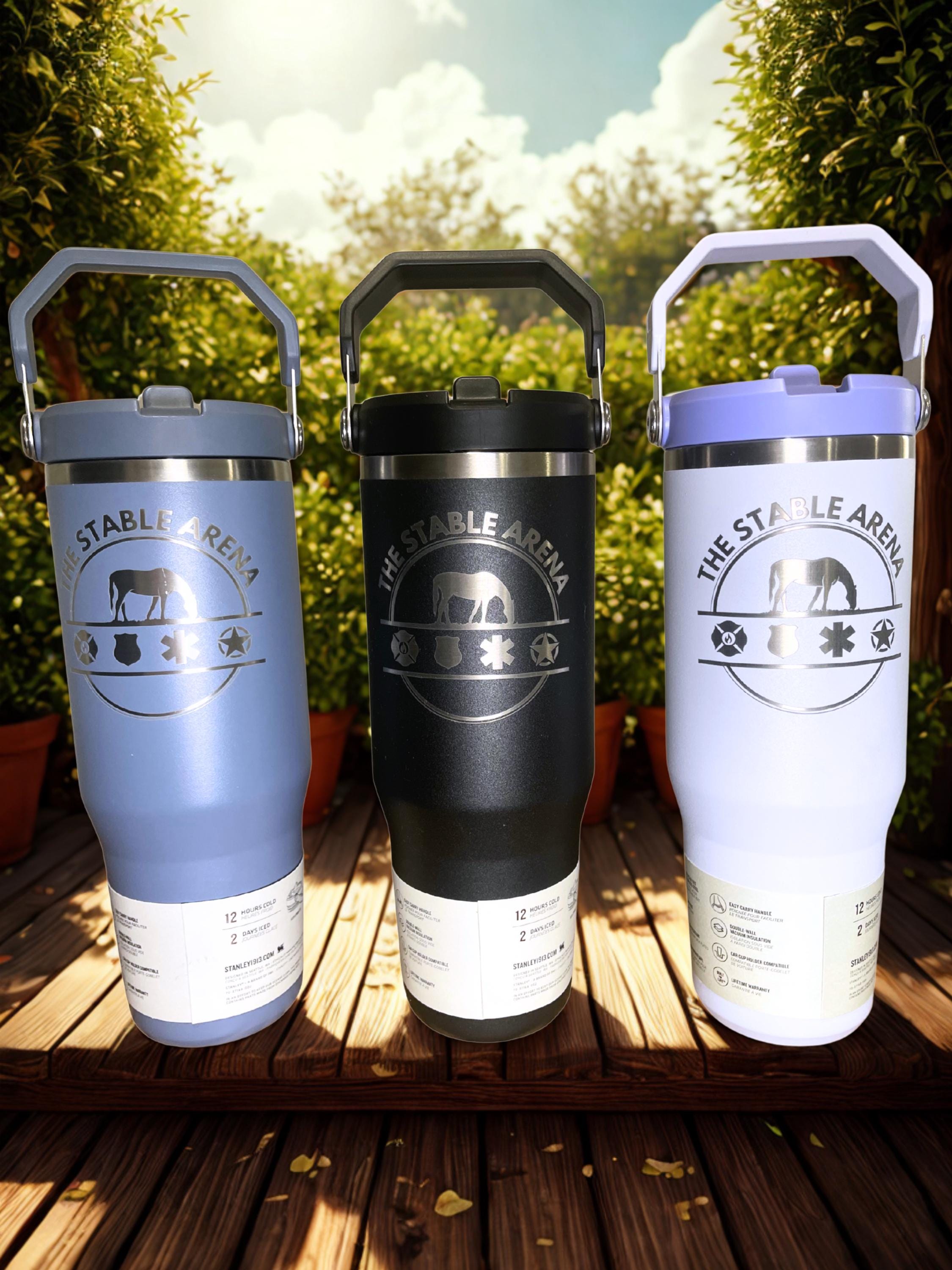 Personalized Stanley Iceflow Tumbler: 30 Oz Laser Engraved Flip