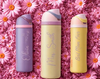 Personalized Owala Water Bottle: Laser Engraved 24 oz FreeSip