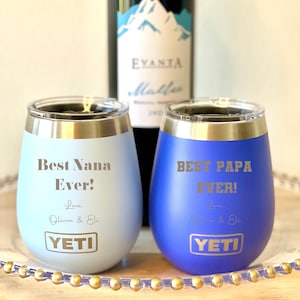YETI Wine Tumbler Personalized Engraved , Gift for Grandparents, Bridesmaid Gift, Gift for Mom