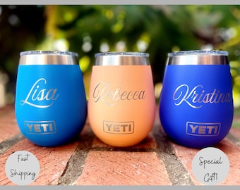 YETI Wine Tumbler Personalized Engraved , Gift for Grandparents, Bridesmaid Gift, Gift for Mom