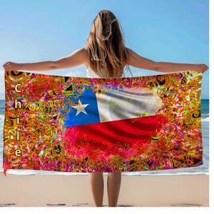 Chilean  60 x 30 inches Beach Towel, indoors/outdoors towels