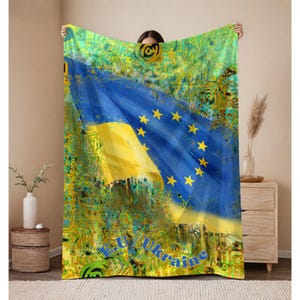 30X40, 50 X60 AND 60 X 80 INCHES UKRANIAN Velveteen Plush Blanket