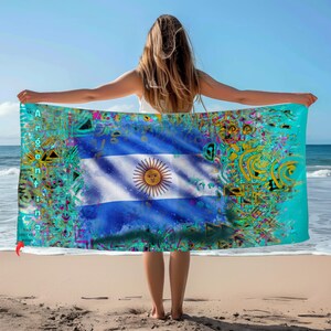 Argentina Beach Towel, argentina flag, argentinan beach towel