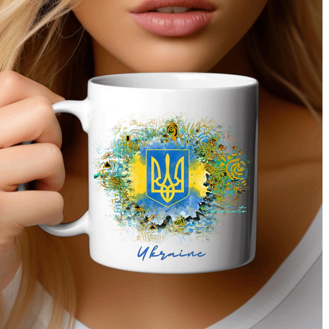 Tazza Da Colazione "Living With A Ukrainian Builds Character": Idea Regalo Originale Per Chi Ama L'Ucraina (15 Oz)