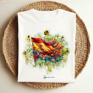 SPAIN &#39;S flag original tees designs ,SPAIN t-shirt, SPAIN  aesthetis, Spain  t-shirt ,Spain  designs, Spain  gift , Spain  flags