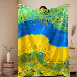 30x40, 50x60, 60x80 inches UKRANIAN Velveteen Plush Blanket