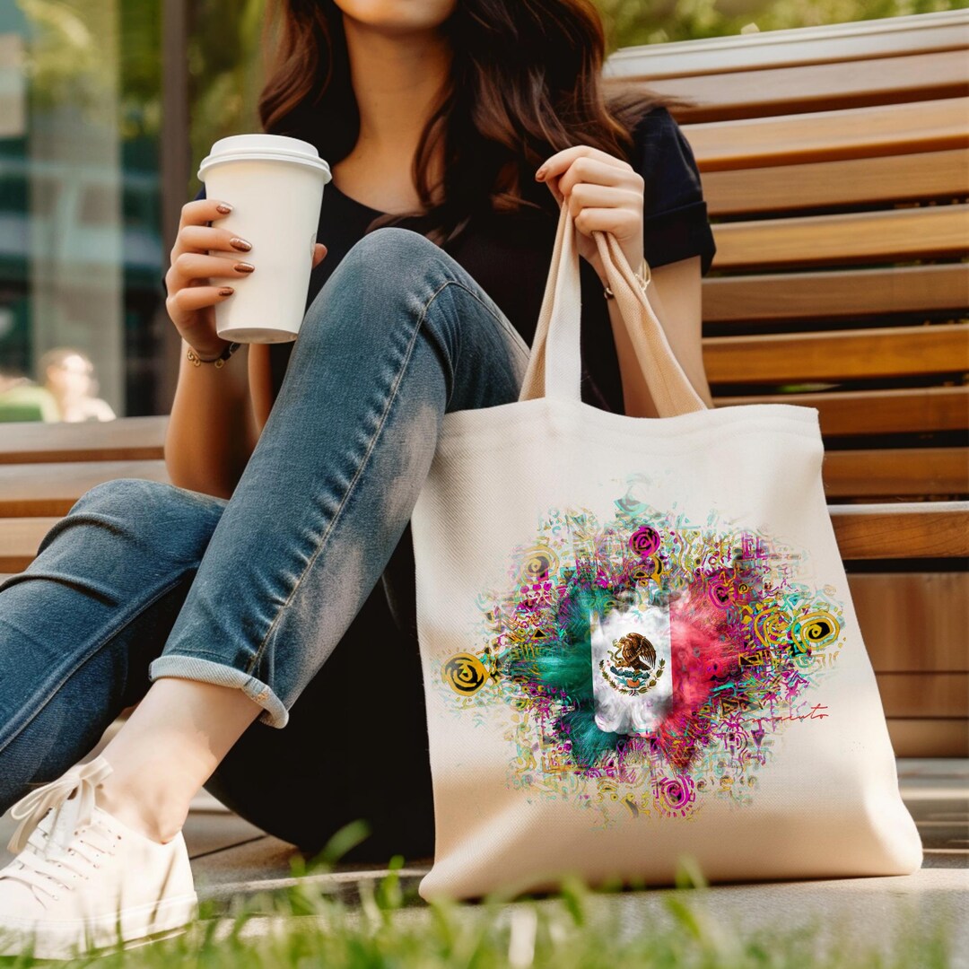Original MEXICAN Totes, Mexican Bags, Mexican Art, Mexican Flags ...