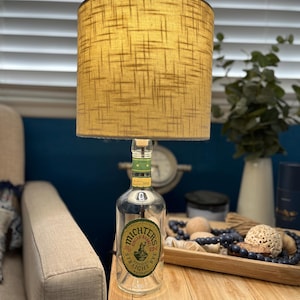 Mitcher's Rye Whiskey Bottle Lamp, desk accent light, home bar decor, pub lounge decor, man cave light, whiskey lover gift, whiskey light