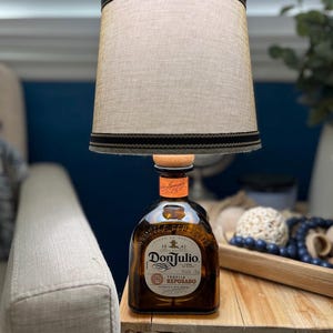 Handmade Don Julio Repasado Tequila Bottle Lamp: Upcycled Bar Decor, Mancave Light, Tequila Lover Gift