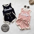 Custom Puff Name Baby Tank Top and Shorts Set, Personalized Bubble Romper,Baby Shower Gift, Minimalist Baby Birthday,Christmas Gift,Boy Girl
