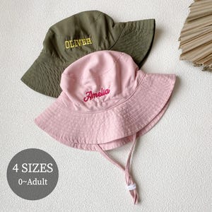 Custom Kids Summer hat, Embroidered baby hat, personalized hat, custom summer hat, kids hat, Baby Fisherman&#39;s hat, Baby shower gift