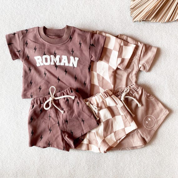 Matching Custom Puff Name Lightning Sweatshirt Bodysuit, Personalized Bubble Romper, Baby Shower Gift, Baby Birthday, Baby Christmas Gift