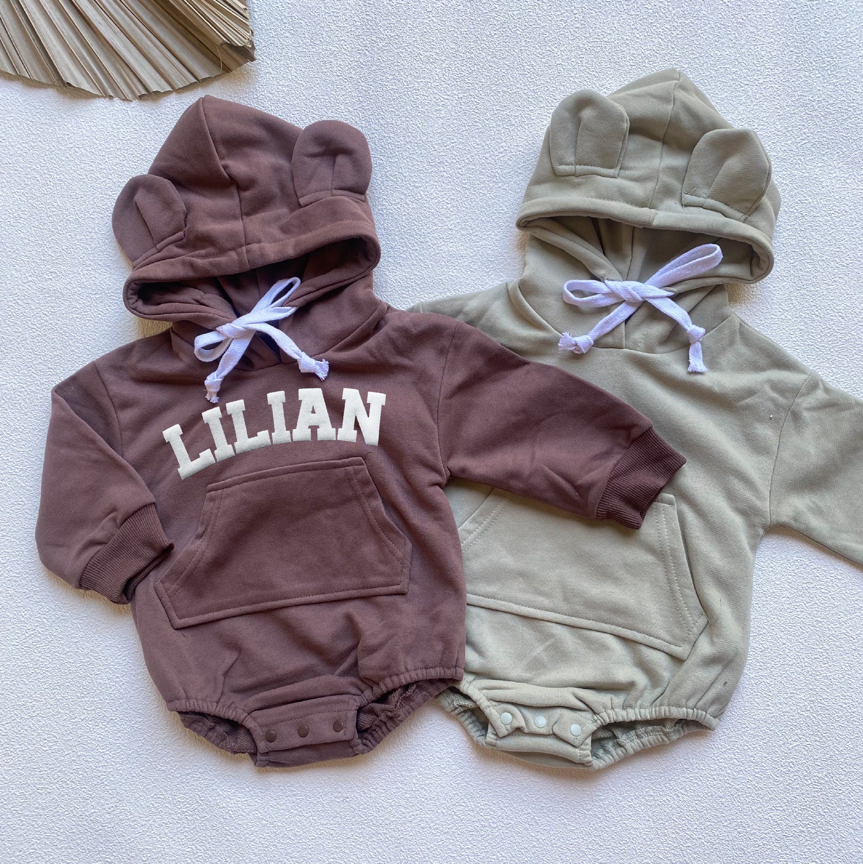 Bear hoodie romper clearance