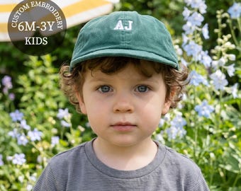 Custom Kids hat, Embroidered Children's hat, personalized hat, custom summer hat, kids hat, baby monogram hat, Birthday Christmas Gift