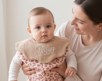 Baberos personalizados para bebés, paños para eructar personalizados, regalos personalizados para recién nacidos, regalos bordados para bebés, regalos para baby shower, regalos con monograma para bebés, regalos para niños pequeños