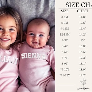 Matching Custom Puff Name Checkered Sweatshirt Bodysuit, Personalized Bubble Romper, Baby Shower Gift, Baby Birthday, Baby Christmas Gift image 11